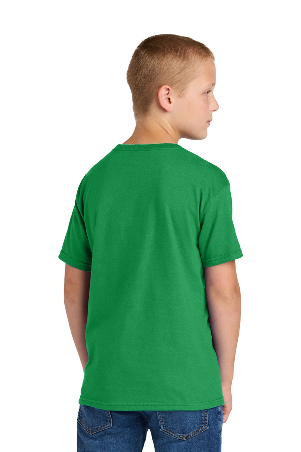 Jerzees 363Y Youth Classics Short Sleeve Crewneck T-Shirt Kelly Green Model Back
