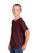 Jerzees 363Y Youth Classics Short Sleeve Crewneck T-Shirt Maroon Model Side