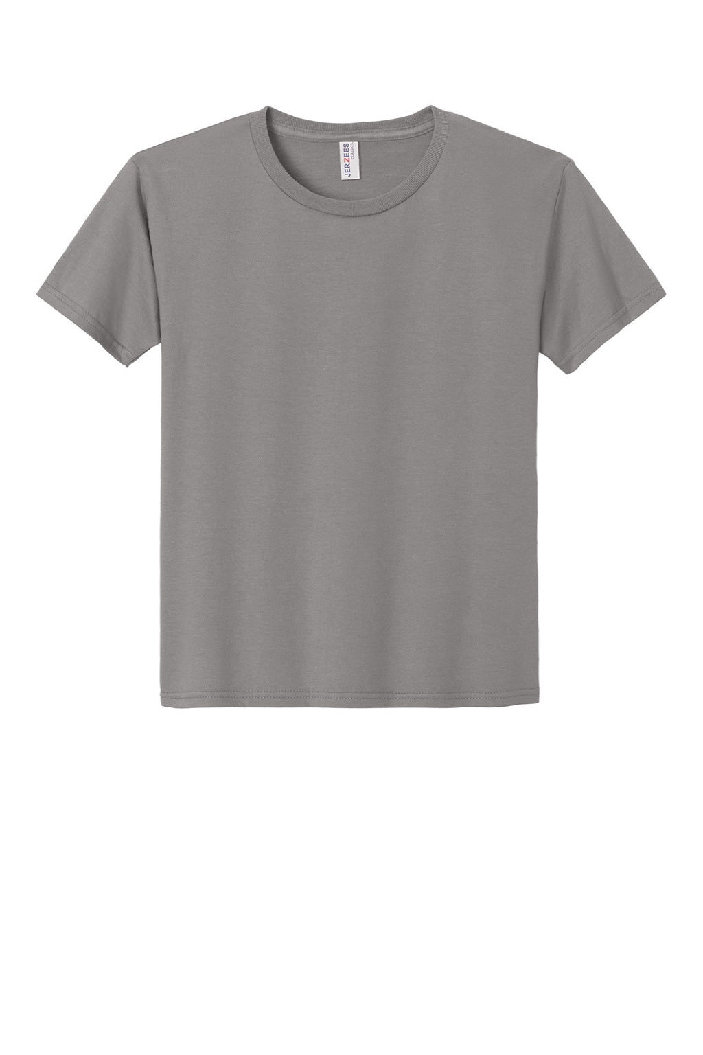 Jerzees 363Y Youth Classics Short Sleeve Crewneck T-Shirt Rock Grey Flat Front