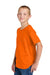 Jerzees 363Y Youth Classics Short Sleeve Crewneck T-Shirt Safety Orange Model Side