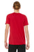 Bella + Canvas BC3650/3650 Mens Short Sleeve Crewneck T-Shirt Red Model Back