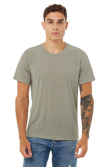Bella + Canvas BC3650/3650 Mens Short Sleeve Crewneck T-Shirt Stone Marble Model Front