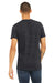 Bella + Canvas BC3655/3655C Mens Textured Jersey Short Sleeve V-Neck T-Shirt Charcoal Black Slub Model Back