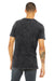 Bella + Canvas BC3005/3005/3655C Mens Jersey Short Sleeve V-Neck T-Shirt Black Mineral Wash Model Back