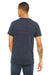 Bella + Canvas BC3005/3005/3655C Mens Jersey Short Sleeve V-Neck T-Shirt Navy Blue Slub Model Back