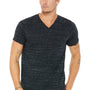 Bella + Canvas Mens Jersey Short Sleeve V-Neck T-Shirt - Black Marble