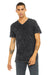 Bella + Canvas BC3005/3005/3655C Mens Jersey Short Sleeve V-Neck T-Shirt Black Mineral Wash Model Front