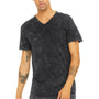 Bella + Canvas Mens Jersey Short Sleeve V-Neck T-Shirt - Black Mineral Wash