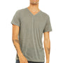 Bella + Canvas Mens Jersey Short Sleeve V-Neck T-Shirt - Stone Marble