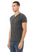 Bella + Canvas BC3655/3655C Mens Textured Jersey Short Sleeve V-Neck T-Shirt Charcoal Grey Marble Model 3Q