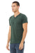 Bella + Canvas BC3005/3005/3655C Mens Jersey Short Sleeve V-Neck T-Shirt Forest Green Marble Model 3Q