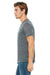 Bella + Canvas BC3655/3655C Mens Textured Jersey Short Sleeve V-Neck T-Shirt Charcoal Grey Marble Model Side