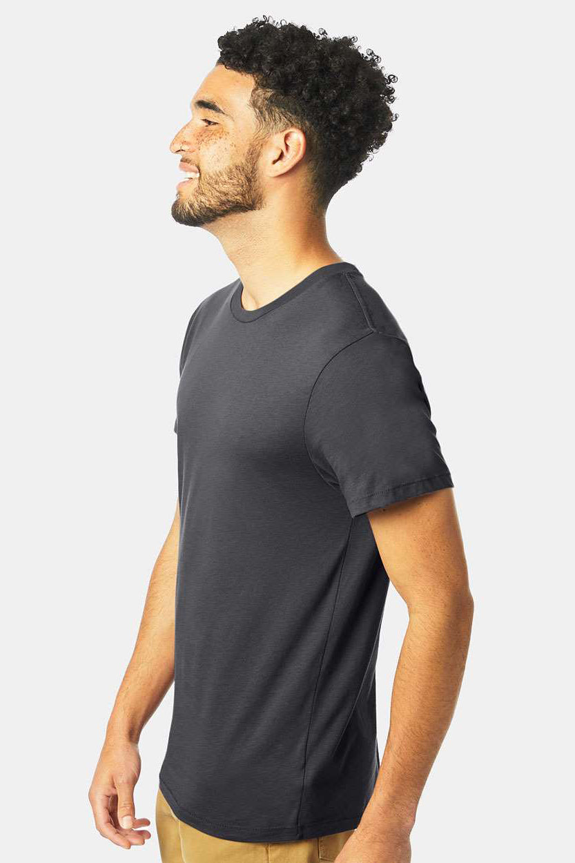 Alternative 6005 Mens Organic Short Sleeve Crewneck T-Shirt Earth Coal Model Side