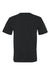 Bayside 5070 Mens USA Made Short Sleeve Crewneck T-Shirt w/ Pocket Black Flat Back