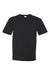 Bayside 5070 Mens USA Made Short Sleeve Crewneck T-Shirt w/ Pocket Black Flat Front