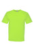 Bayside 5070 Mens USA Made Short Sleeve Crewneck T-Shirt w/ Pocket Lime Green Flat Front