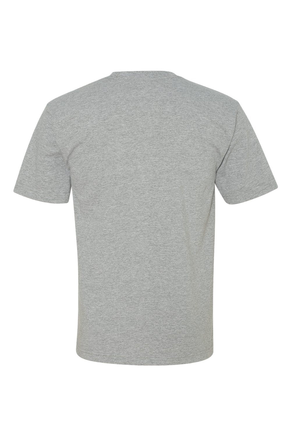 Bayside BA5070 Mens USA Made Short Sleeve Crewneck T-Shirt w/ Pocket Dark Ash Grey Flat Back