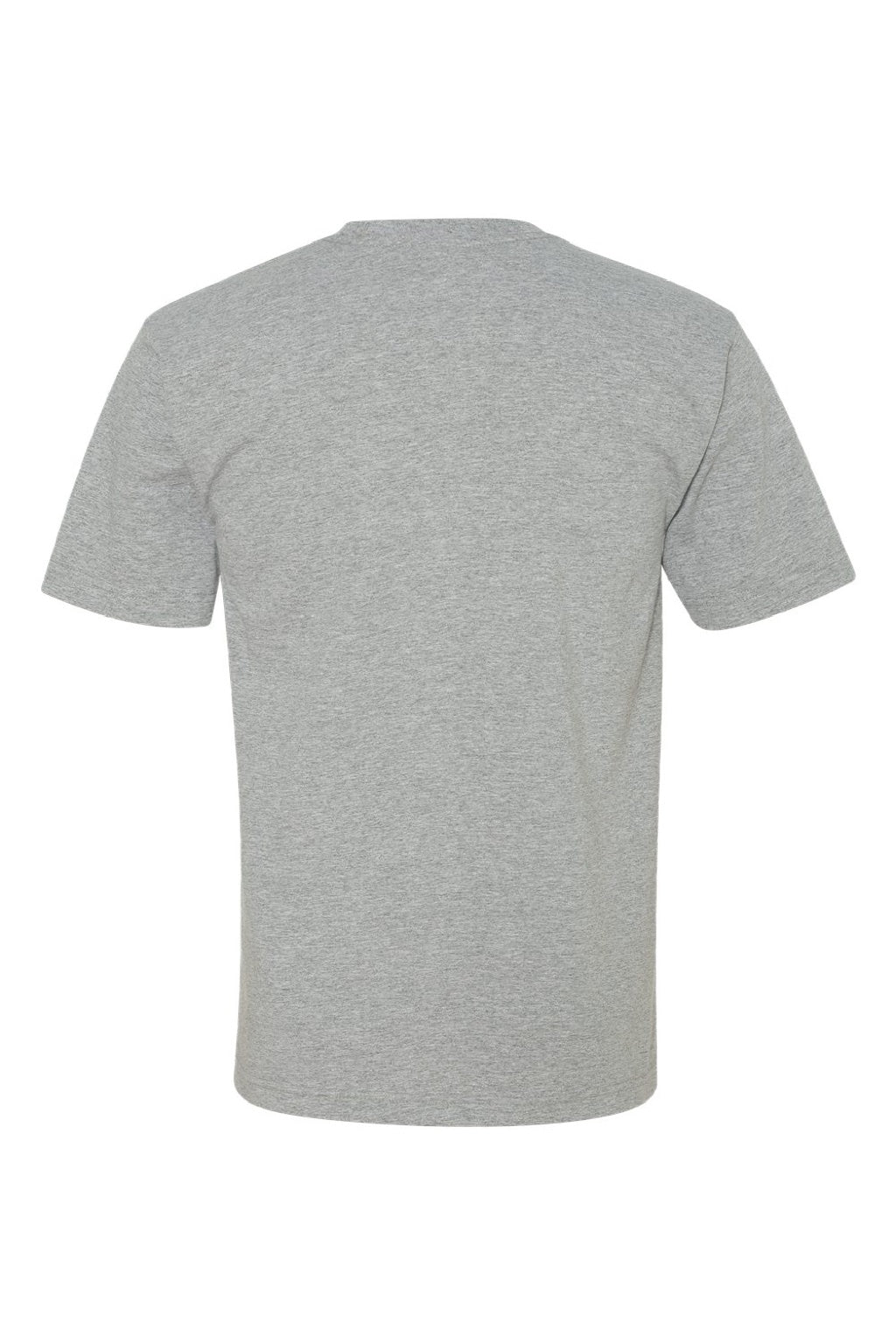 Bayside 5070 Mens USA Made Short Sleeve Crewneck T-Shirt w/ Pocket Dark Ash Grey Flat Back