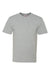 Bayside BA5070 Mens USA Made Short Sleeve Crewneck T-Shirt w/ Pocket Dark Ash Grey Flat Front
