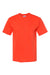 Bayside BA5070 Mens USA Made Short Sleeve Crewneck T-Shirt w/ Pocket Bright Orange Flat Front