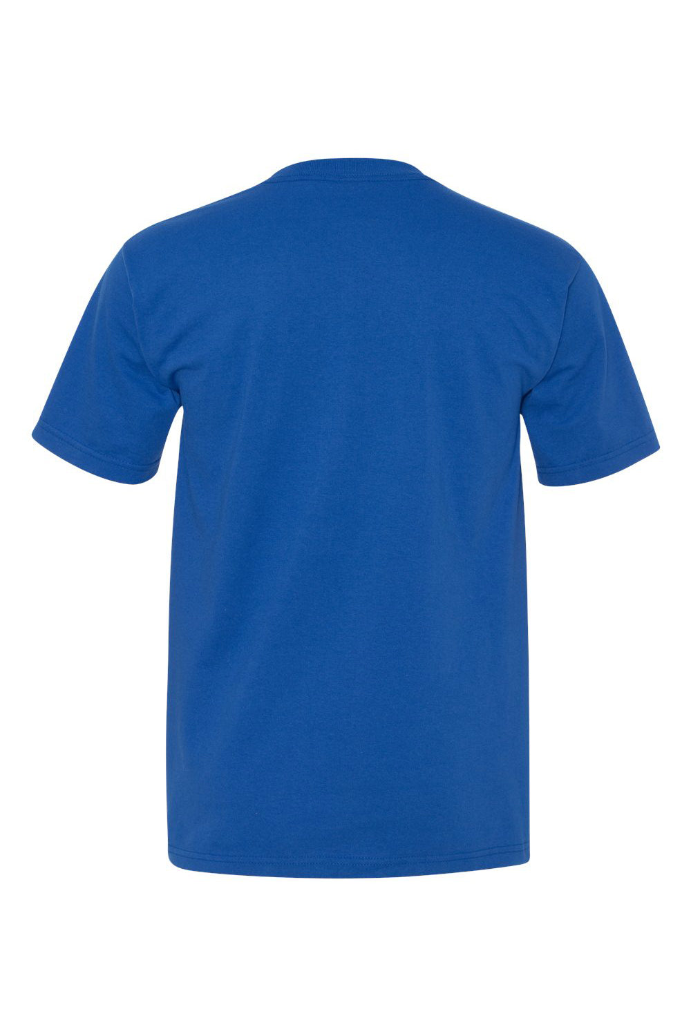 Bayside BA3015 Mens USA Made Short Sleeve Crewneck T-Shirt w/ Pocket Royal Blue Flat Back