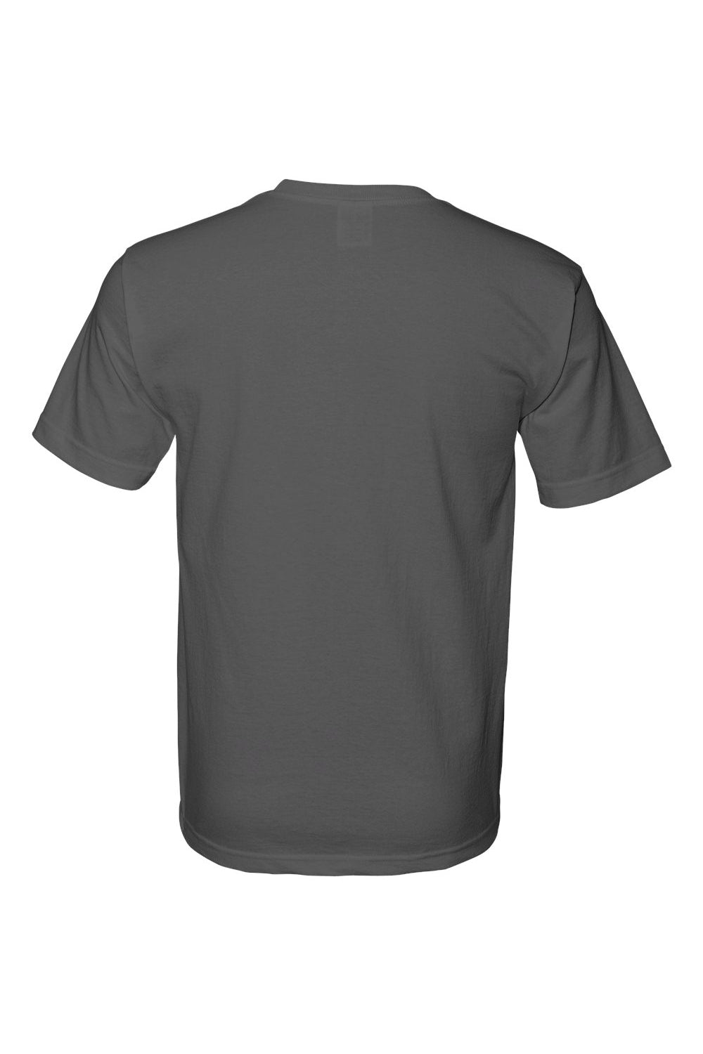 Bayside BA5040 Mens USA Made Short Sleeve Crewneck T-Shirt Charcoal Grey Flat Back