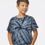 Dyenomite Youth Cyclone Pinwheel Tie Dyed Short Sleeve Crewneck T-Shirt - Black - NEW