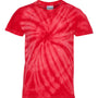 Dyenomite Youth Cyclone Pinwheel Tie Dyed Short Sleeve Crewneck T-Shirt - Red - NEW