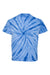 Dyenomite 20BCY Youth Cyclone Pinwheel Tie Dyed Short Sleeve Crewneck T-Shirt Royal Blue Flat Back
