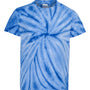 Dyenomite Youth Cyclone Pinwheel Tie Dyed Short Sleeve Crewneck T-Shirt - Royal Blue - NEW