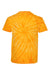 Dyenomite 20BCY Youth Cyclone Pinwheel Tie Dyed Short Sleeve Crewneck T-Shirt Gold Flat Back