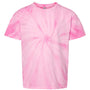 Dyenomite Youth Cyclone Pinwheel Tie Dyed Short Sleeve Crewneck T-Shirt - Pink - NEW