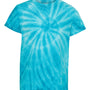 Dyenomite Youth Cyclone Pinwheel Tie Dyed Short Sleeve Crewneck T-Shirt - Turquoise - NEW