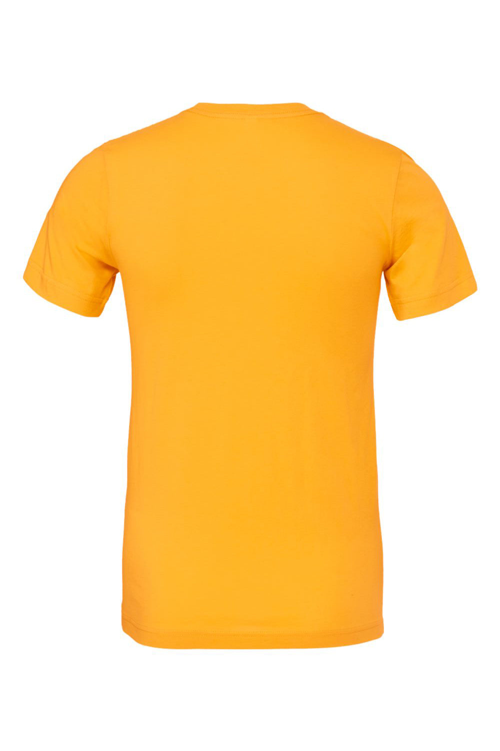 Bella + Canvas BC3001/3001C Mens Jersey Short Sleeve Crewneck T-Shirt Gold Flat Back