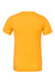Bella + Canvas BC3001/3001C Mens Jersey Short Sleeve Crewneck T-Shirt Gold Flat Back