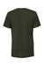 Bella + Canvas BC3001/3001 Mens Jersey Short Sleeve Crewneck T-Shirt Dark Olive Green Flat Back