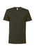 Bella + Canvas BC3001/3001 Mens Jersey Short Sleeve Crewneck T-Shirt Dark Olive Green Flat Front