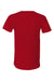 Bella + Canvas BC3005/3005 Mens Jersey Short Sleeve V-Neck T-Shirt Red Flat Back