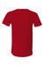 Bella + Canvas BC3005/3005/3655C Mens Jersey Short Sleeve V-Neck T-Shirt Red Flat Back