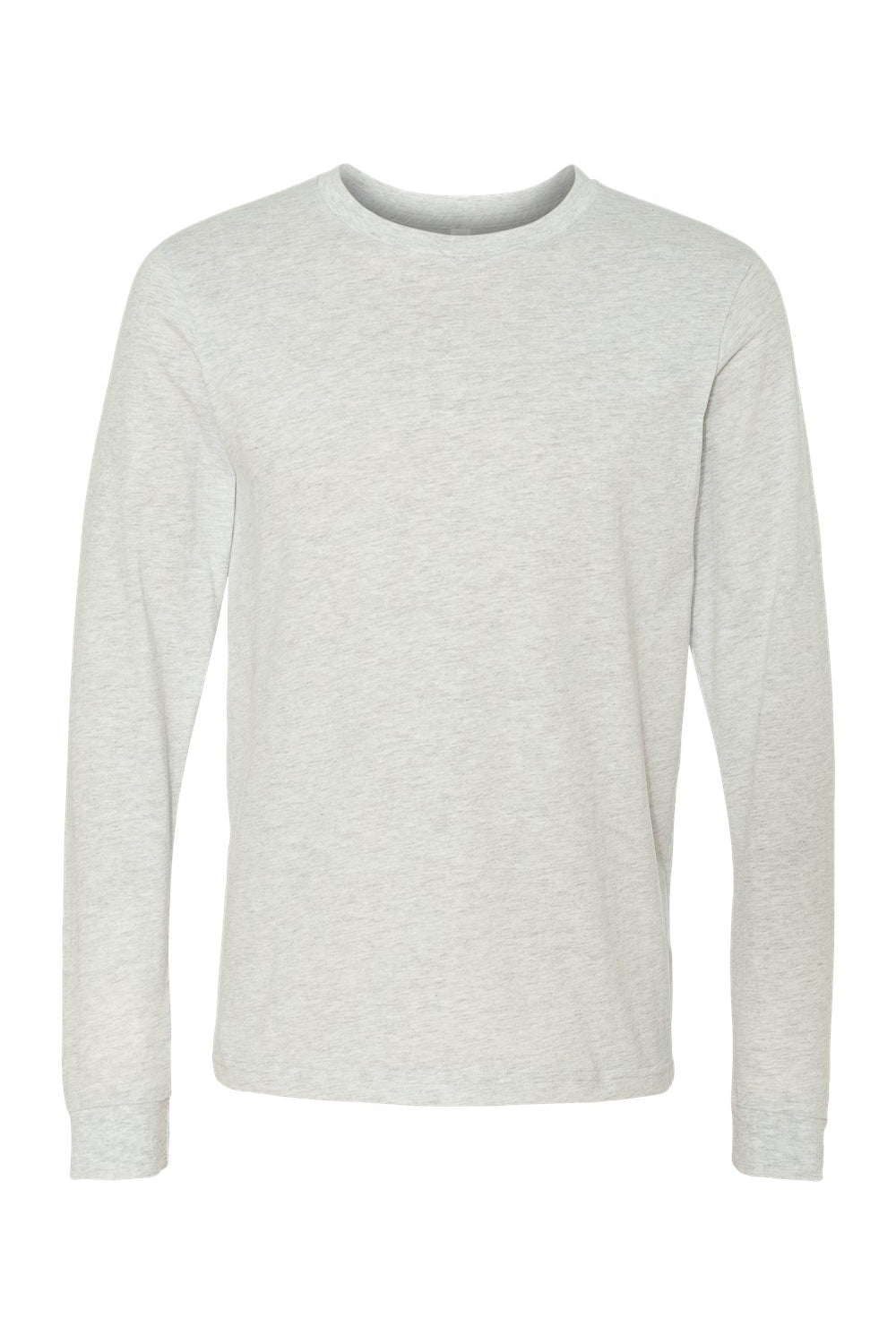 Bella + Canvas BC3501/3501 Mens Jersey Long Sleeve Crewneck T-Shirt Ash Grey Flat Front