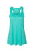 Bella + Canvas BC8800/8800 Womens Flowy Tank Top Teal Green Flat Front