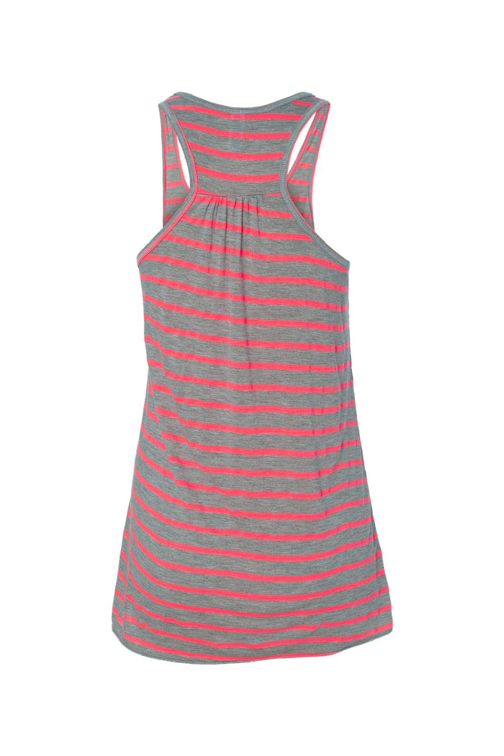 Bella + Canvas BC8800/8800 Womens Flowy Tank Top Heather Grey/Neon Pink Flat Back