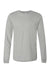 Bella + Canvas BC3501/3501 Mens Jersey Long Sleeve Crewneck T-Shirt Heather Grey Triblend Flat Front