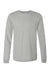 Bella + Canvas BC3513/3513 Mens Jersey Long Sleeve Crewneck T-Shirt Heather Grey Flat Front