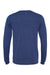 Bella + Canvas BC3501/3501 Mens Jersey Long Sleeve Crewneck T-Shirt Navy Blue Triblend Flat Back
