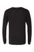 Bella + Canvas BC3501/3501 Mens Jersey Long Sleeve Crewneck T-Shirt Solid Black Triblend Flat Back