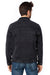 Threadfast Apparel 370J Mens Button Down Denim Jacket Black Model Back