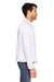 Threadfast Apparel 370J Mens Button Down Denim Jacket Off White Model Side