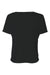 Bella + Canvas 8815 Womens Slouchy Short Sleeve V-Neck T-Shirt Black Flat Back