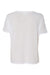 Bella + Canvas 8815 Womens Slouchy Short Sleeve V-Neck T-Shirt White Flat Back
